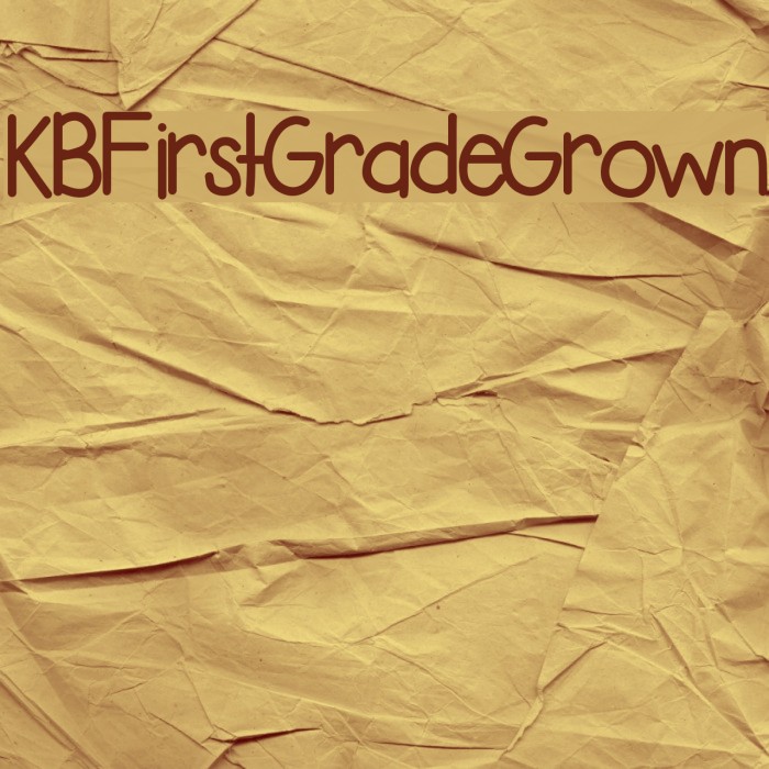 KBFirstGradeGrown Font examples