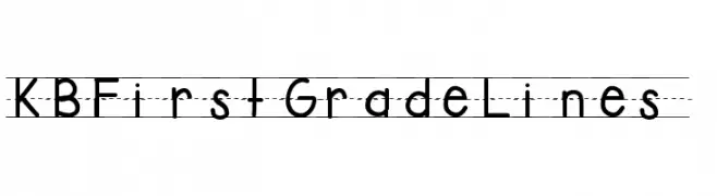 KBFirstGradeLines  Frei Schriftart Herunterladen