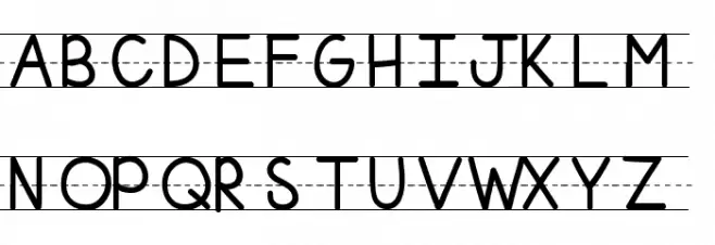 KBFirstGradeLines Шрифта ВЕРХНИЙ