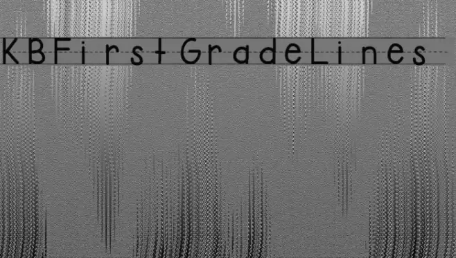 KBFirstGradeLines Font examples