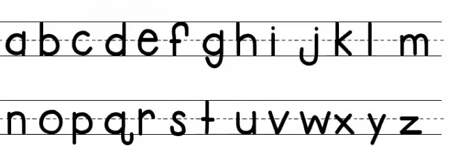 KBFirstGradeLines Caratteri MINUSCOLO