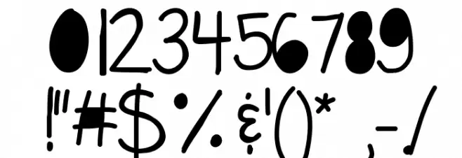 KBFunkyGlasses Font OTHER CHARS