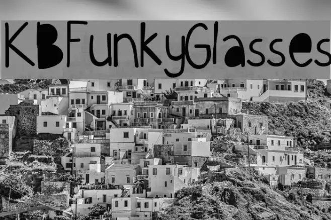 KBFunkyGlasses Font examples
