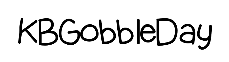 KBGobbleDay  フリーフォントのダウンロード