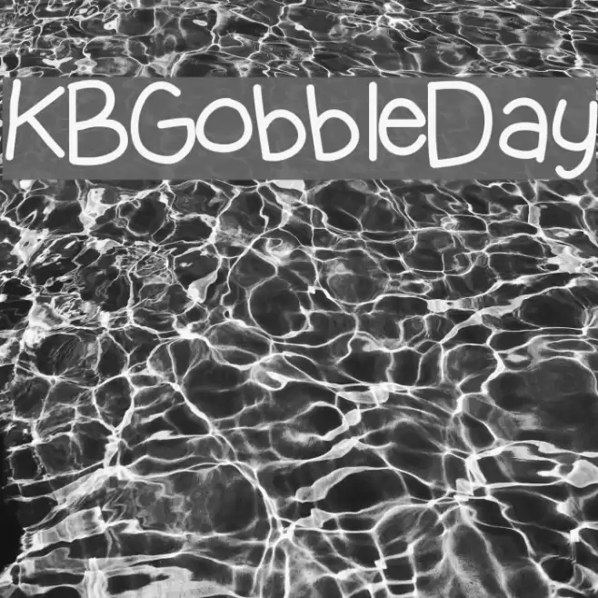KBGobbleDay Font examples