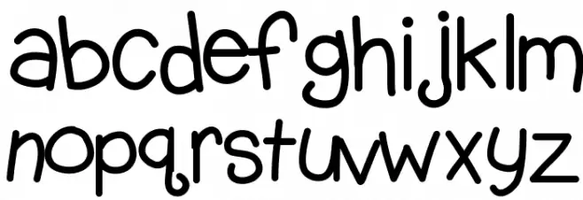 KBGobbleDay Schriftart Kleinbuchstaben