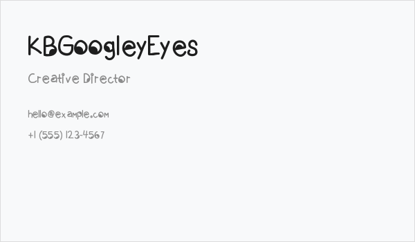 KBGoogleyEyes Business Card