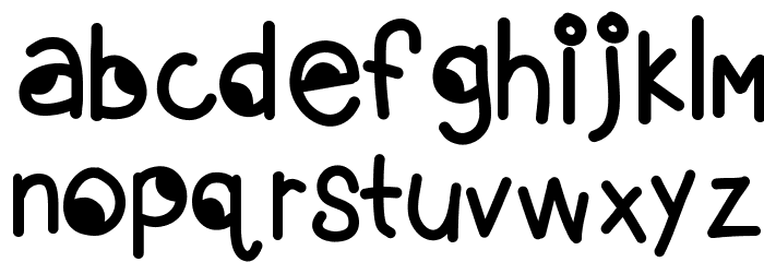 KBGoogleyEyes Font LOWERCASE