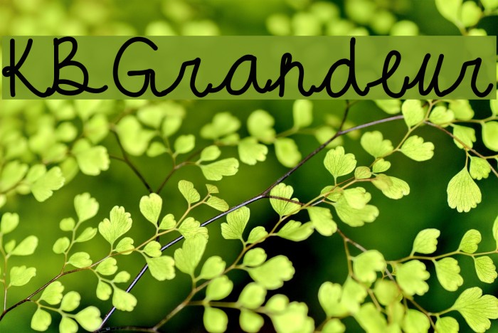 KBGrandeur Font examples
