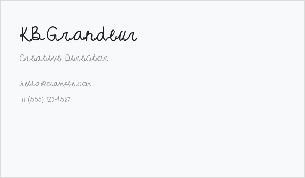 KBGrandeur Business Card