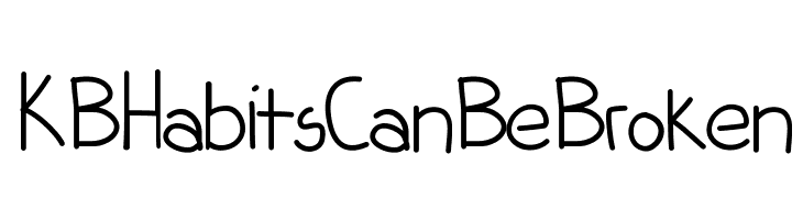KBHabitsCanBeBroken Font