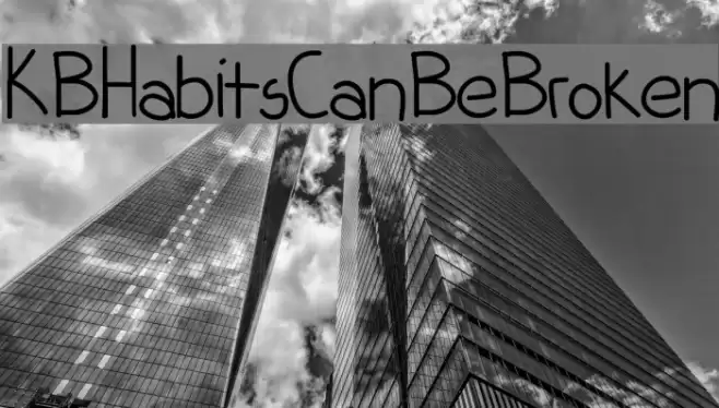 KBHabitsCanBeBroken Font examples