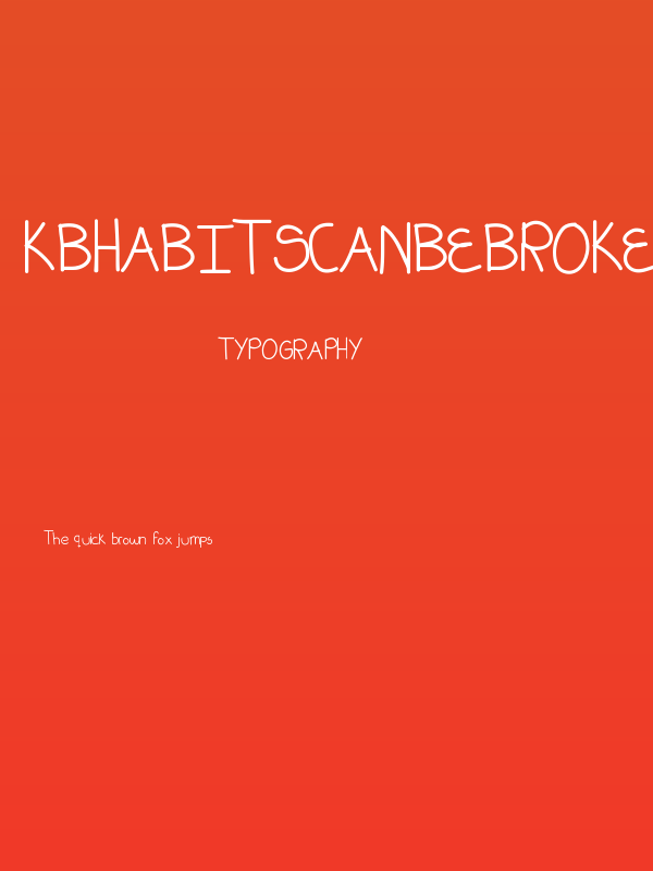 KBHabitsCanBeBroken Poster