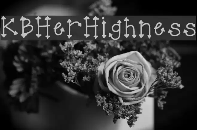 KBHerHighness Font examples