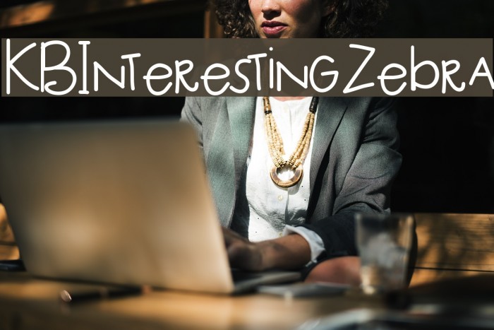KBInterestingZebra Font examples