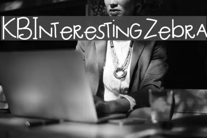 KBInterestingZebra Font examples