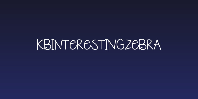 KBInterestingZebra Social Header