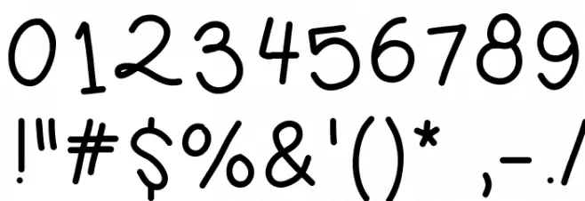 KBJellybean Font OTHER CHARS