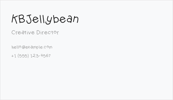 KBJellybean Business Card
