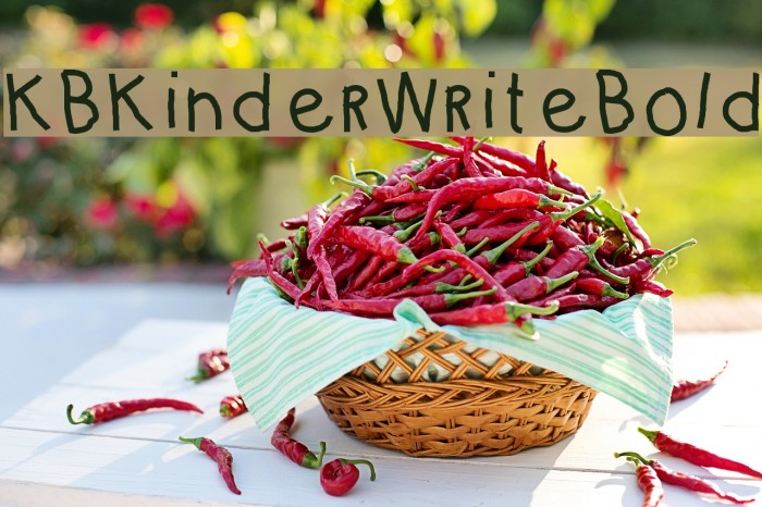 KBKinderWriteBold Font examples