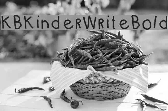 KBKinderWriteBold Font examples