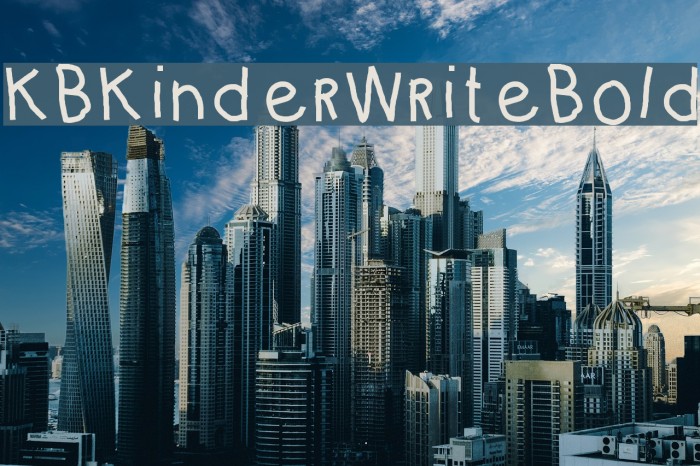 KBKinderWriteBold Font examples