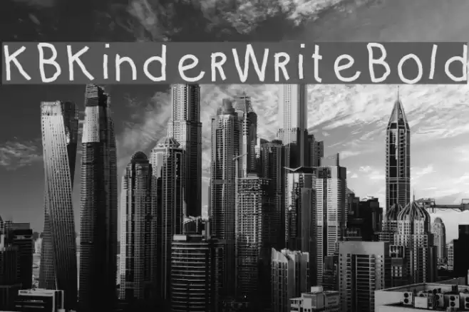 KBKinderWriteBold Font examples