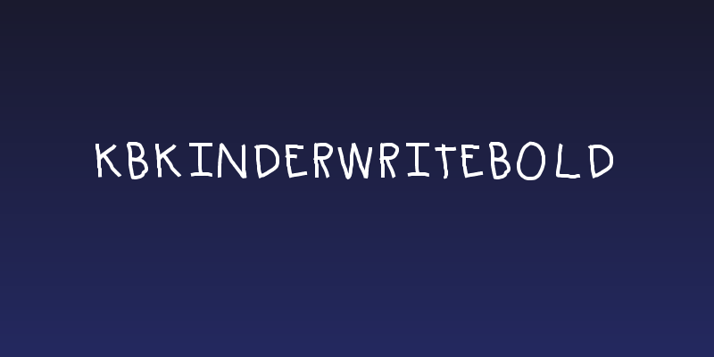 KBKinderWriteBold Social Header