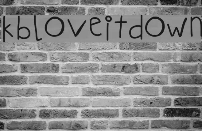 KBLOVEITDOWN Font examples