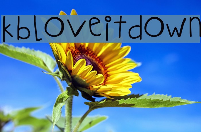 KBLOVEITDOWN Font examples