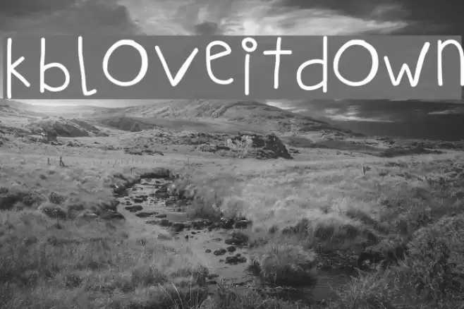 KBLOVEITDOWN Font examples