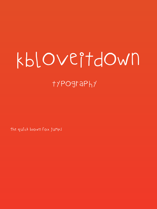 KBLOVEITDOWN Poster