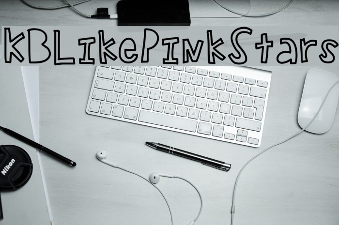 KBLikePinkStars Font examples