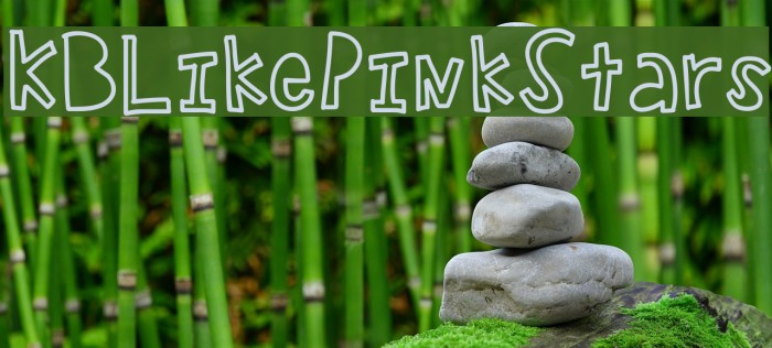 KBLikePinkStars Font examples