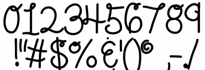 KBLolaLovesMe Font OTHER CHARS