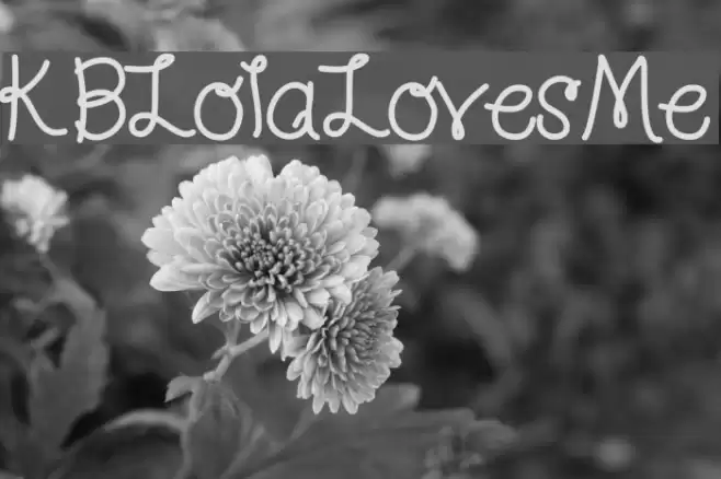 KBLolaLovesMe Font examples