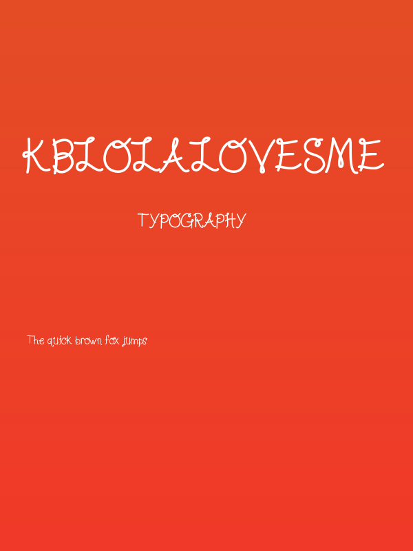KBLolaLovesMe Poster