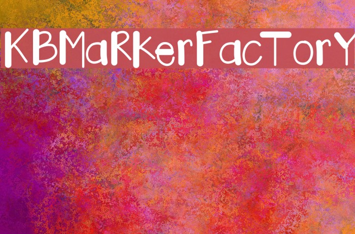 KBMaRkerFacTorY Font examples