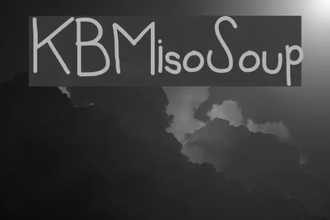 KBMisoSoup Font examples