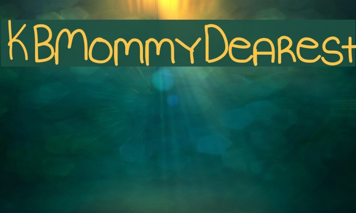 KBMommyDearest Font examples