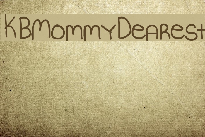 KBMommyDearest Font examples