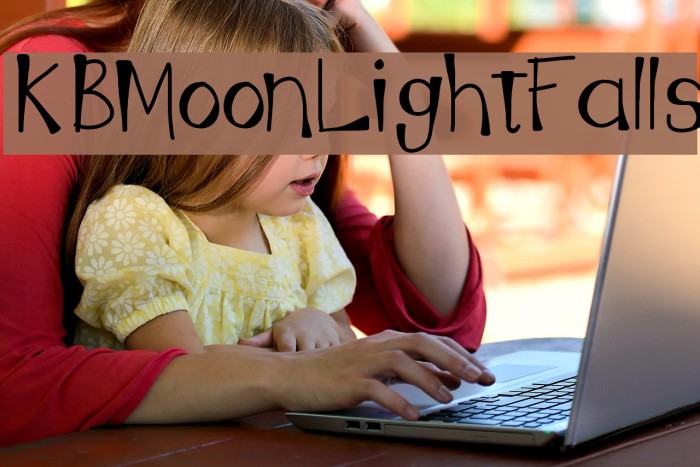 KBMoonLightFalls Font examples