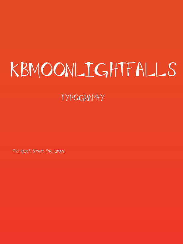 KBMoonLightFalls Poster