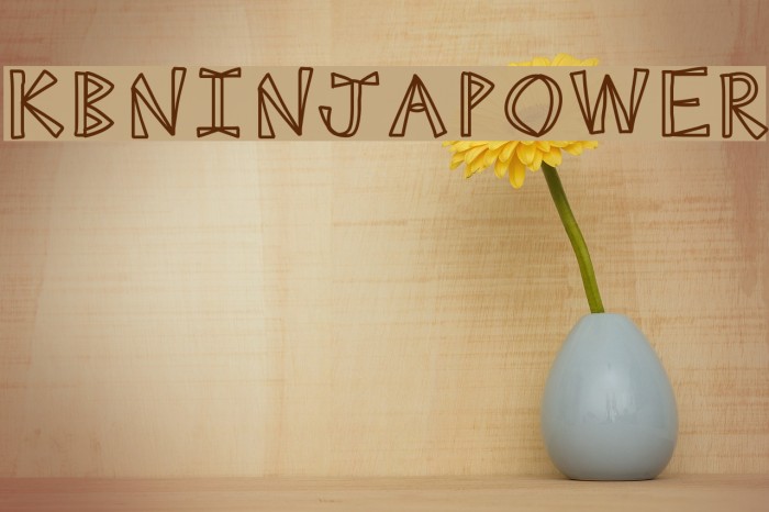 KBNINJAPOWER Font examples