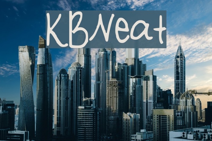 KBNeat Font examples