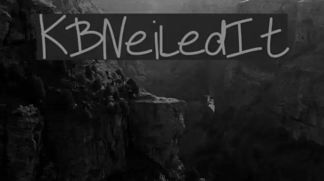 KBNeiledIt Font examples