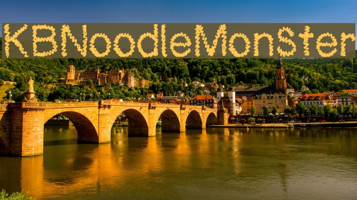 KBNoodleMonster Font examples
