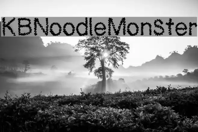KBNoodleMonster Font examples