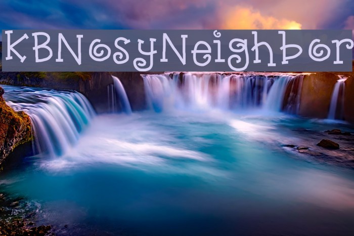 KBNosyNeighbor Font examples