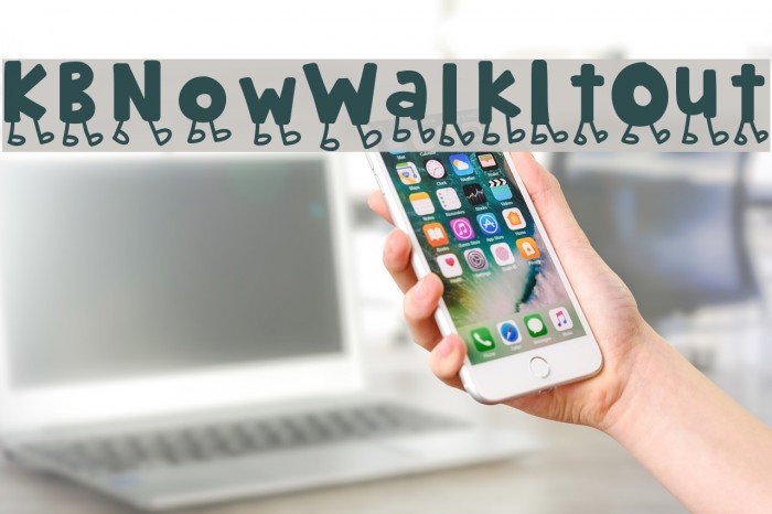 KBNowWalkItOut Font examples